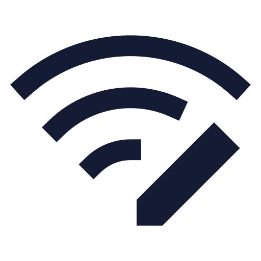 Wifi Pen Icon in Solid Sharp style