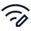 Wifipen icon with stroke sharp style