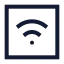 Wifisquare icon with stroke sharp style