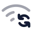 Wifisync icon with bulk rounded style