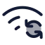 Wifisync icon with duotone rounded style