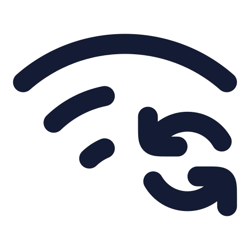 Wifi Sync Icon in Solid Rounded style