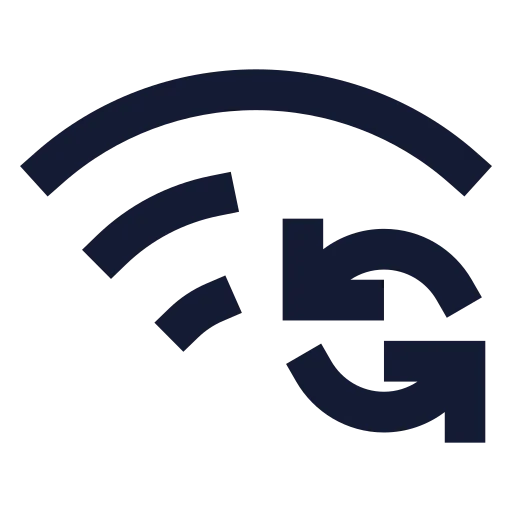 Wifi Sync Icon in Solid Sharp style