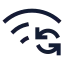 Wifisync icon with stroke sharp style