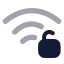 Wifiunlock icon with bulk rounded style