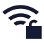 Wifiunlock icon with solid sharp style