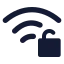 Wifiunlock icon with solid standard style