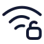 Wifiunlock icon with stroke rounded style