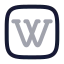 Wikipedia icon with twotone rounded style