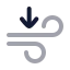 Windarrowdown icon with duotone rounded style