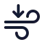 Windarrowdown icon with duotone standard style