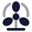 Windpower icon with bulk rounded style