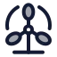 Windpower icon with duotone rounded style