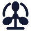 Windpower icon with solid standard style