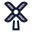 Windpower icon with duotone standard style