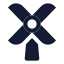 Windpower icon with solid sharp style