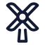 Windpower icon with stroke standard style