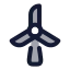 Windpower icon with duotone rounded style