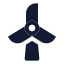 Windpower icon with solid sharp style