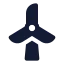 Windpower icon with solid standard style
