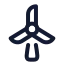 Windpower icon with stroke rounded style