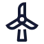 Windpower icon with stroke sharp style