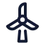 Windpower icon with stroke standard style