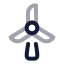 Windpower icon with twotone rounded style