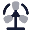 Windpower icon with bulk rounded style