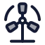 Windpower icon with duotone rounded style