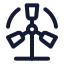 Windpower icon with stroke standard style