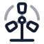 Windpower icon with twotone rounded style
