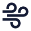 Wind icon with solid sharp style