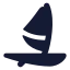 Windsurf icon with solid rounded style