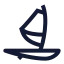 Windsurf icon with stroke sharp style