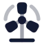 Windturbine icon with bulk rounded style