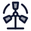 Windturbine icon with duotone standard style