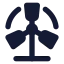 Windturbine icon with solid standard style