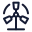 Windturbine icon with stroke standard style