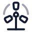 Windturbine icon with twotone rounded style