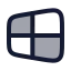 Windowsold icon with duotone rounded style