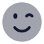 Wink icon with bulk rounded style