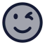 Winking icon with duotone standard style