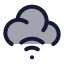 Wirelesscloudaccess icon with duotone rounded style