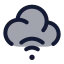 Wirelesscloudaccess icon with duotone standard style