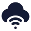 Wirelesscloudaccess icon with solid standard style