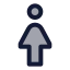 Woman icon with duotone standard style