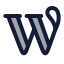 Wordpress icon with duotone rounded style