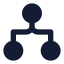 Workflowcircle icon with solid sharp style