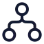Workflowcircle icon with stroke rounded style